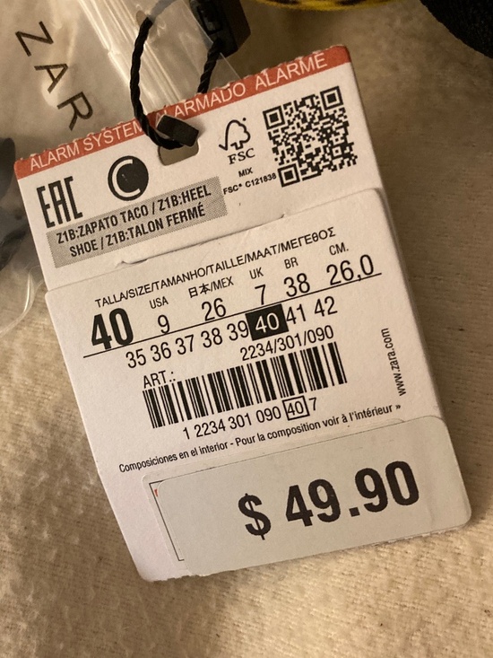 Zara Yellow & Black Check Kitten Heel Slingbacks with Ribbon Ties, Size 9, NWT - Picture 8 of 9